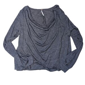 Sparkly Gray Free People Top Size Small